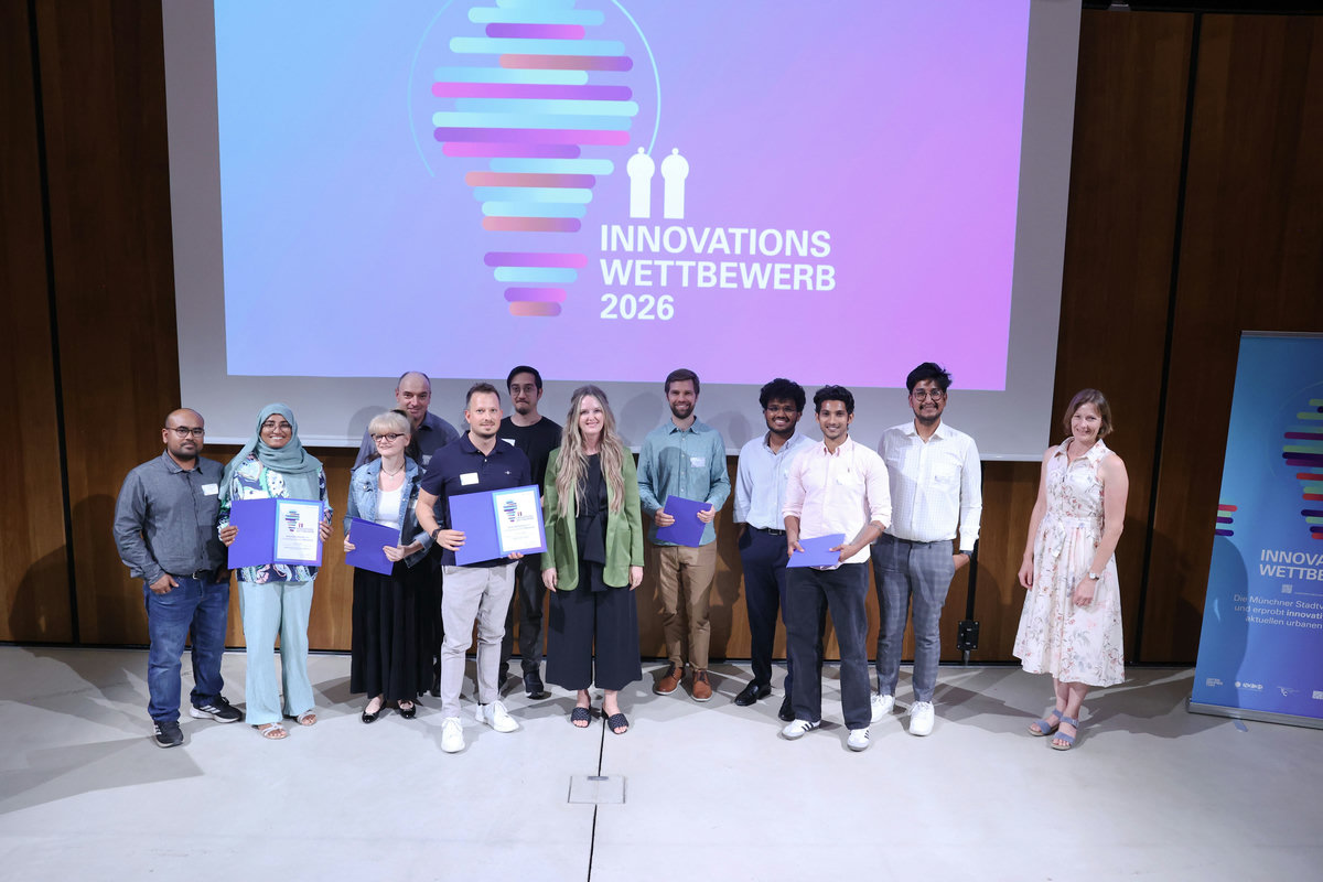 Finalisten und Teilnehmende des Innovationswettbewerbs München 2026